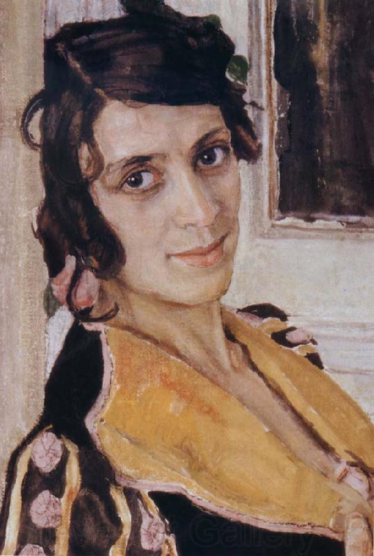 Alexander Yakovlevich GOLOVIN The Spanish woman at Balcony France oil painting art